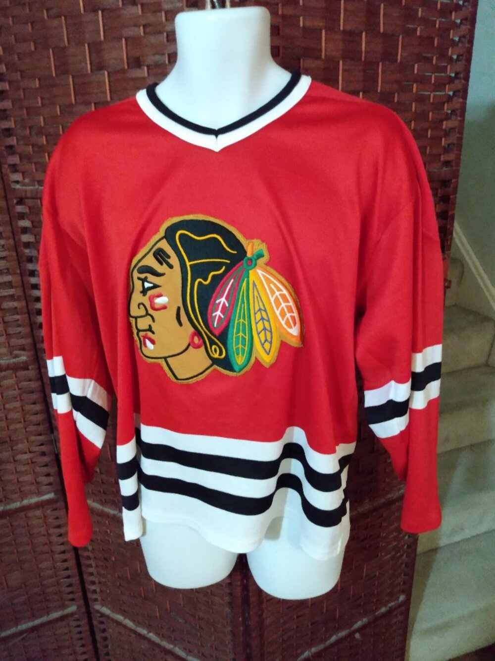 Vintage 90s CCM Chicago Blackhawks Jersey Mens Large NHL Hockey